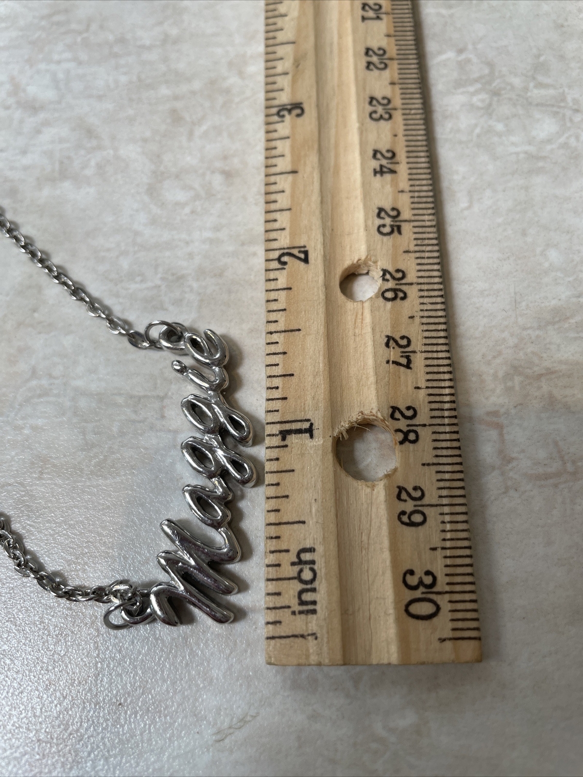 “Maggie” Margaret Script ID Name Necklace Vintage Gem