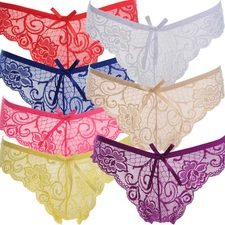 Cute Sexy Women's Lingerie Lace Thongs G-string Panties Underwear Briefs T-back