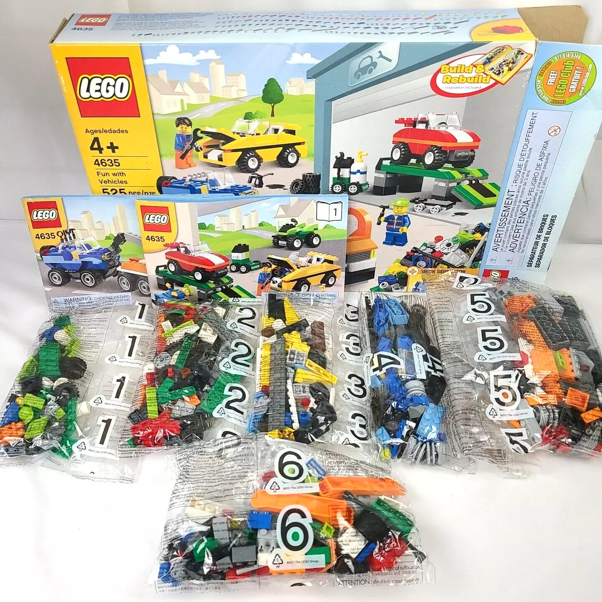 Lego Fun With Vehicles Ages 4+ 525 pcs Building Toy Set Legos 2012 673419167475 | eBay