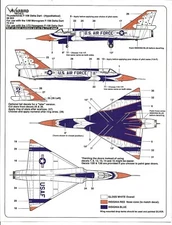 Warbird What If ,USAF Thunderbirds Flew The F-106A Delta Dart? Decals 1/72 014