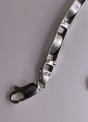 Sterling Silber breite CZ filigran Halskette & Armband Set - Bild 11 von 12