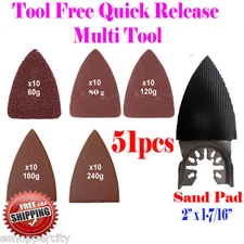 51 Finger Sanding Kit Oscillating MultiTool Rockwell Sonicrafter RK5140K Bosch