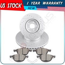 Front Brake Discs Rotors + Ceramic Pads For Ford Escape 2019 - All Wheel Drive