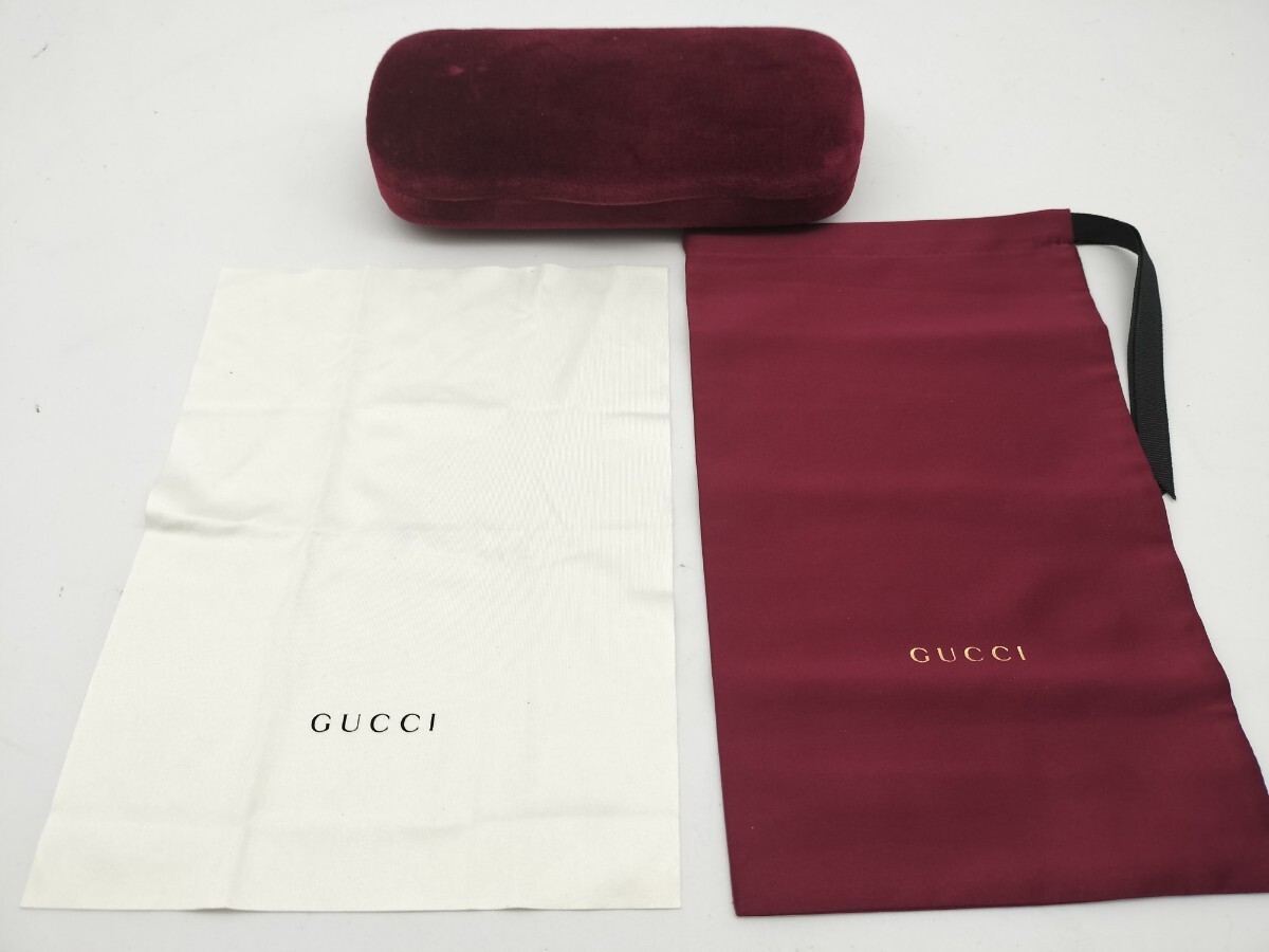 Good condition GUCCI Sunglasses Interlocking G Bee Tortoise like GG0154 with cas thumbnail 8