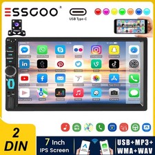 7" Double Din Car Stereo with Apple Carplay  Android Auto Play BT Cam Radio