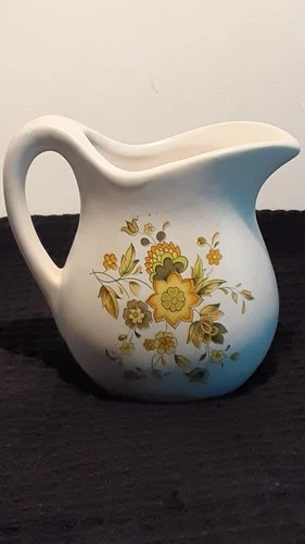 McCoy MCM Vintage Pottery  Creamer Retro Floral Design 4"