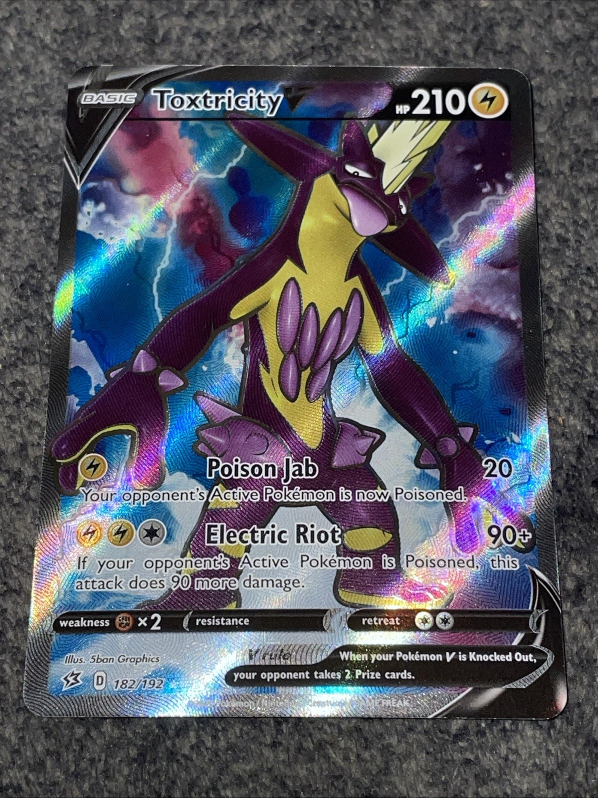 Toxtricity V (Full Art) 182/192 Swsh02: Rebel Clash Holo