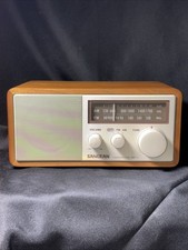 Sangean WR-11 Tabletop AM/FM Radio- Cherry Wood Cabinet- Tested Works See Video