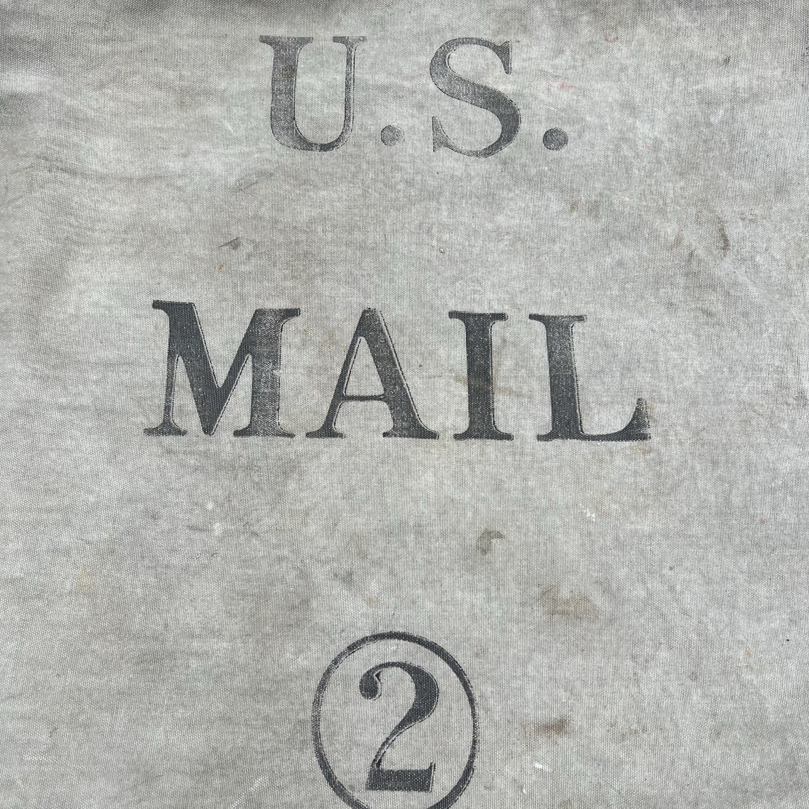как выглядит Vintage 1960 Distressed US Mail 2 Registered Mail Canvas Duffle Bag w/Repairs фото