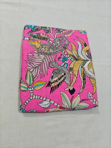 45" Width Pink 100% cotton Ethnic Designer Sewing Dressmaking Forest Fabric - Picture 4 of 4