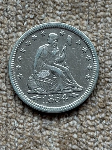 1854 Seated Liberty Quarter--With Arrows--No Motto--XF--Take a Look!!