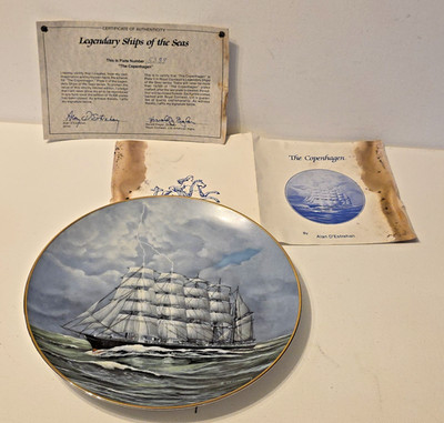 Vtg 1981 Legendary Schiffe Von See The Kopenhagen Le Platte #5 Unterzeichnet A D