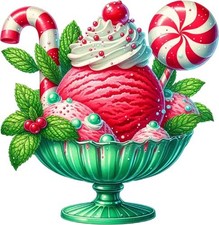 Christmas Candy Icecream Wall Art Bedroom Laptop Van Vinyl Sticker Decal 6 Sizes