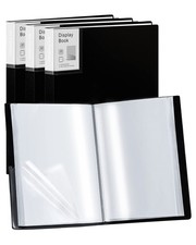 Folder with Plastic Sleeves 4 Pack 9"x12" Black Portfolio 9"x12",