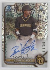 2022 Bowman Chrome Prospect Speckle Refractor 116/299 Rosman Verdugo Auto 04it