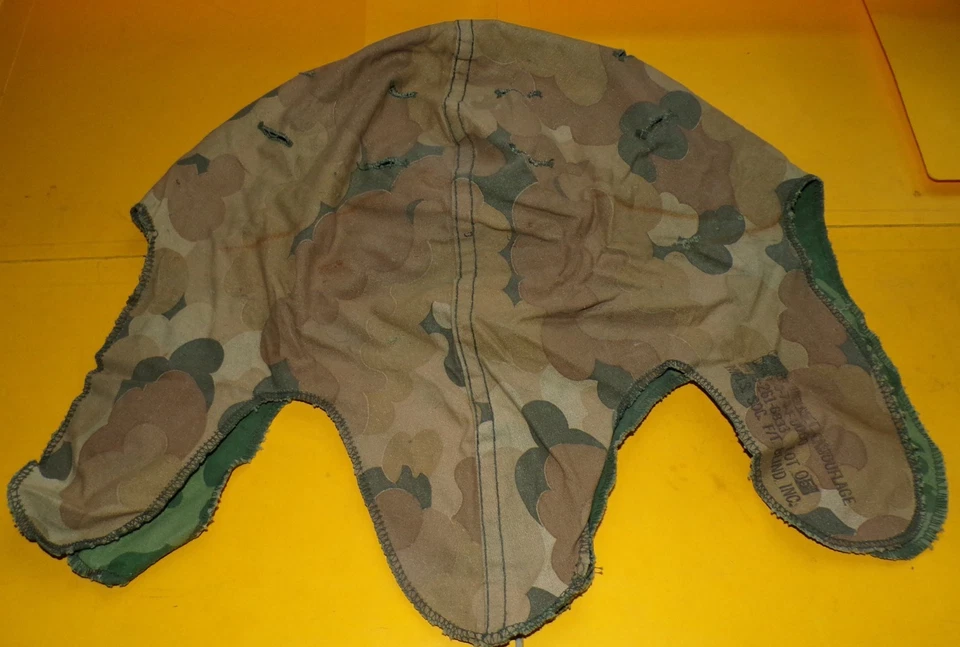 ARMEE AMERICAINE U.S :COUVRE CASQUE US M1 WOODLAND REVERSIBLE TAMPON 1974 - Photo 3/4