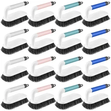 16 Pack Scrub Brush Heavy Duty Cleaning Brushes with Handle Stiff Bristles Sc...