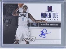 2012 Panini Momentum Momentous Rookies Blue 27/49 Bismack Biyombo #73 Auto f0r