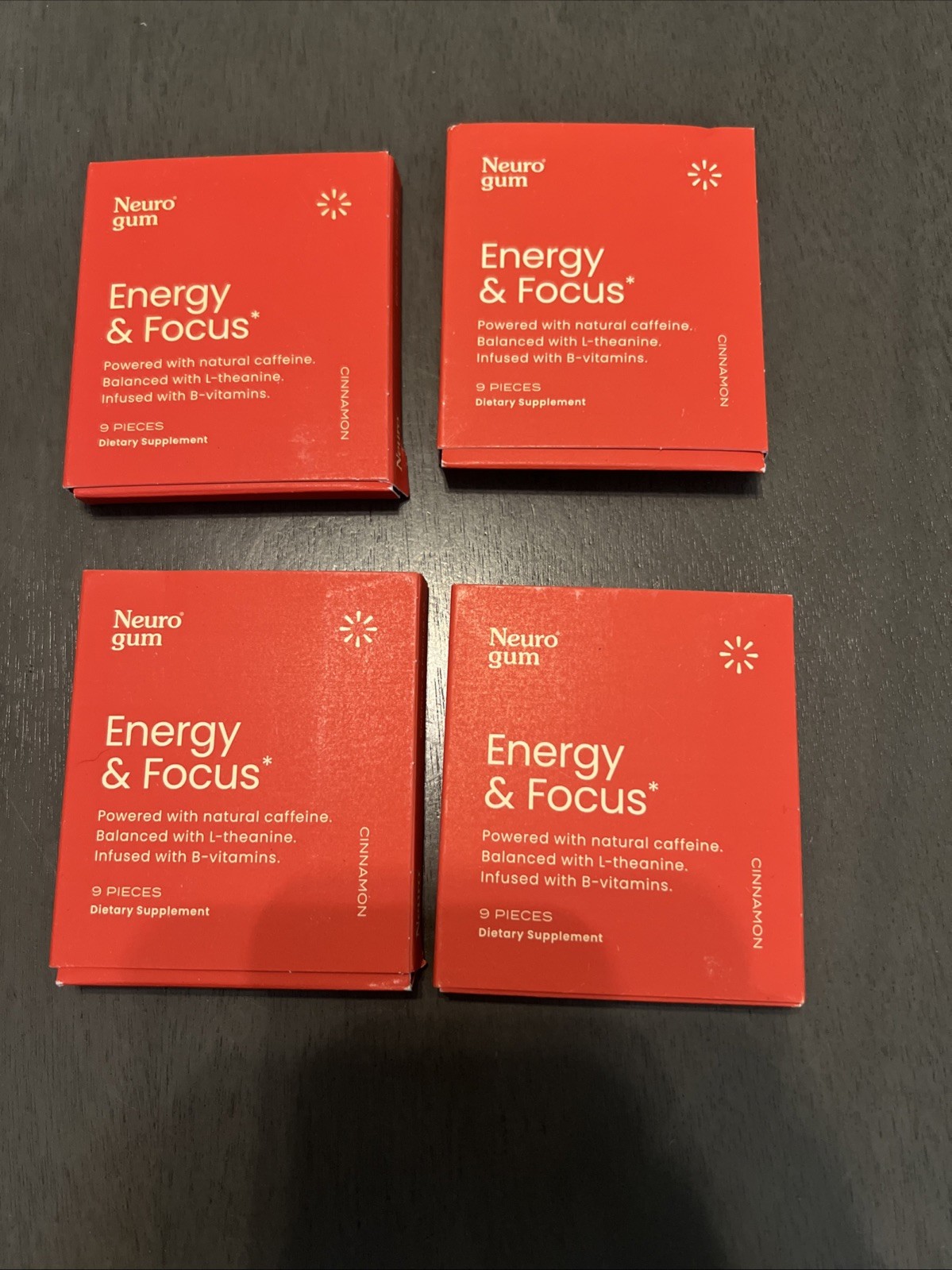 Lot Of 4 Neuro Gum L theanine B Nootropics Caffeine  36 pcs Boost Energy  Focus