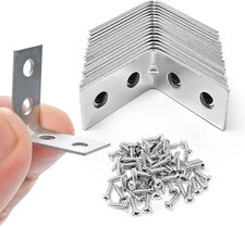 16Pc L Shape Angle Brackets for Wood with 64 Screw Galvanizd Corner Bracket 25mm