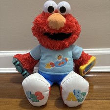Sesame Street Play Learn Learning Elmo Plush Lights Motion - WORKS - PRE-OWNED