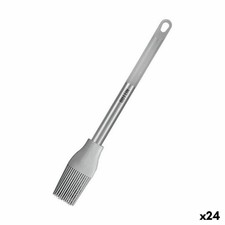 Pennello in Silicone Quttin Grigio Silicone Acciaio 28 x 4 cm [24 Unità]