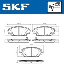 Bremsbeläge VKBP 80341 A SKF für MAZDA 3 3 Stufenheck CX-3
