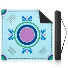 Mahjong Mat for Table Noise Reduction Non Slip,32.68x32.68 in Blue Green  ...
