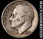 1951-D Silver Roosevelt Dime - Scarce  Better Date  No Reserve  #K2681
