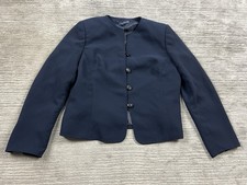 Evan Picone Blazer Jacket Womens 12 Blue Career Business Lined Padded Polyester