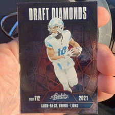 Panini 2021 Absolute Football Amon-Ra St. Brown Lions Draft Diamonds #112