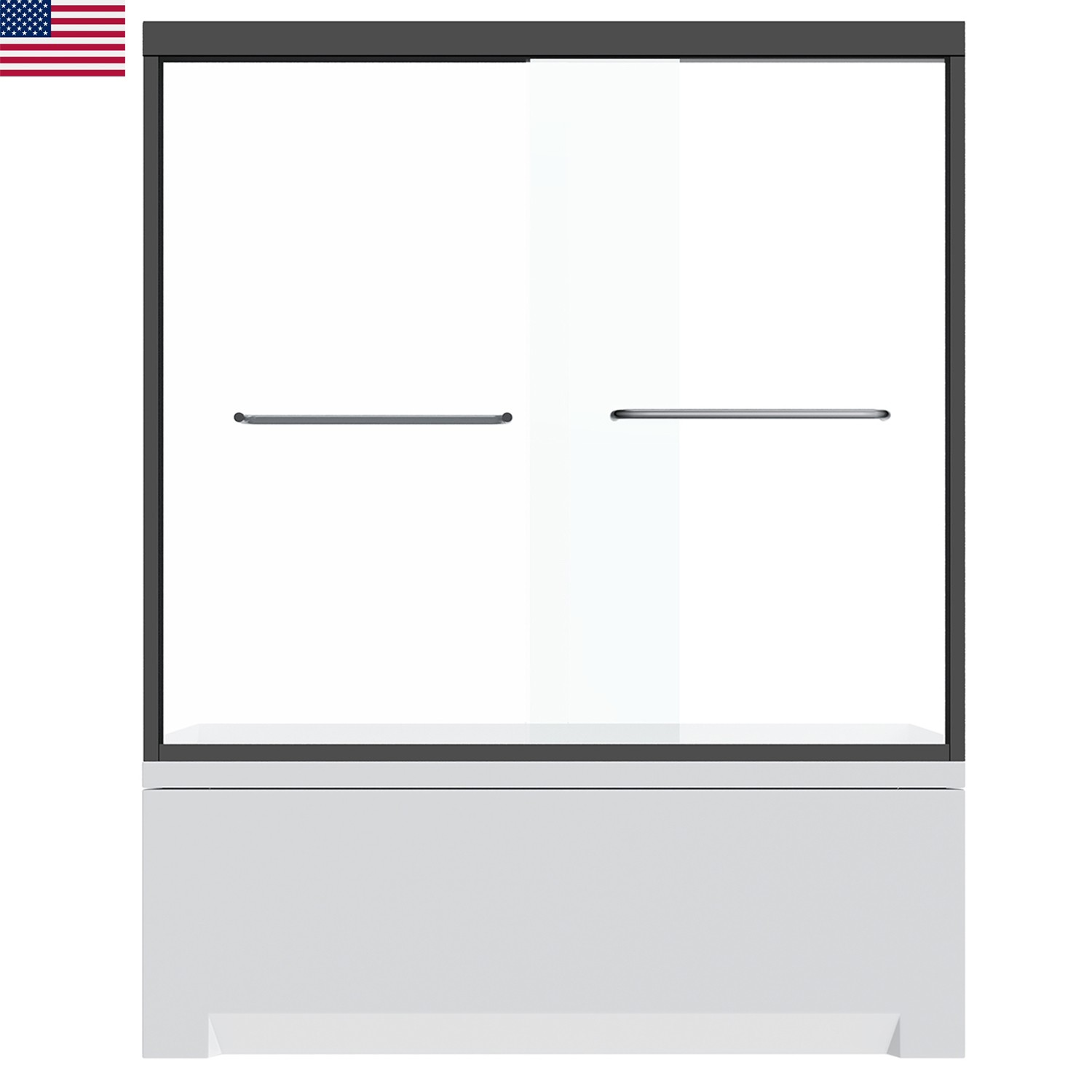 Matte Black Frame Shower Door 60x62 Inches Durable Glass Bathroom Upgrade