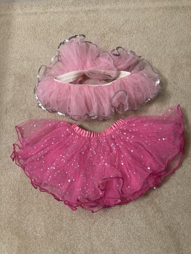 Lot of 2 Toddler Pink Sparkly Tutus by Leo's Dancewear & Pochew Child Small