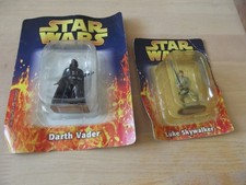 Deagostini 2005 Darth Vader & Luke Skywalker figures - Metal (Lead)