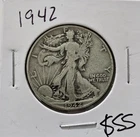 1942 Walking Liberty Half Dollar VF Condition