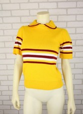 Vintage Broadway Supply Cheerleader Knit Top Collar Girls XS Aprox 31" ChestREAD