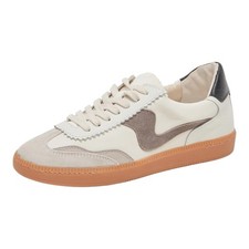 Dolce Vita Women  s Notice Sneaker - Ivory Gray Black Multi Nylon Size 7 New WOB