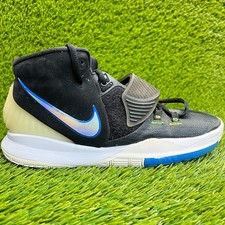 Nike Kyrie 6 Boys Size 7Y Black Blue White Athletic Basketball Shoes Sneakers