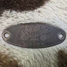 1 Single As Seen Vintage Antigue General Motors GM Body By Fisher Brass Tag 