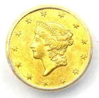 1849 Liberty Gold Dollar G$1 Coin - Certified ICG MS64 (BU UNC) - $2,000 Value!