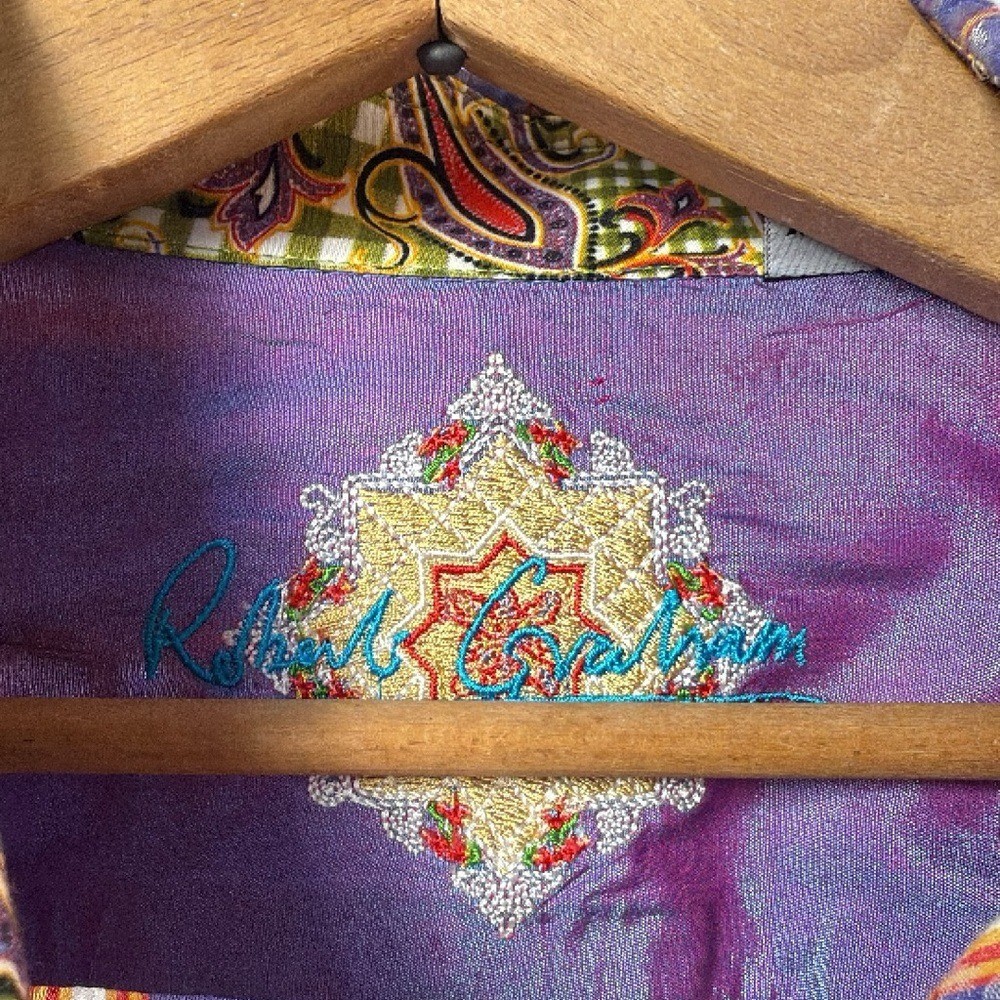 Robert Graham Printed Button Up Collared Shirt in… - image 6