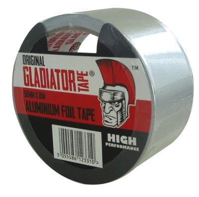 PACKNSELL Aluminium Foil Tape Rolls 50mm x 10M Heat Insulation Self Adhesive Duct