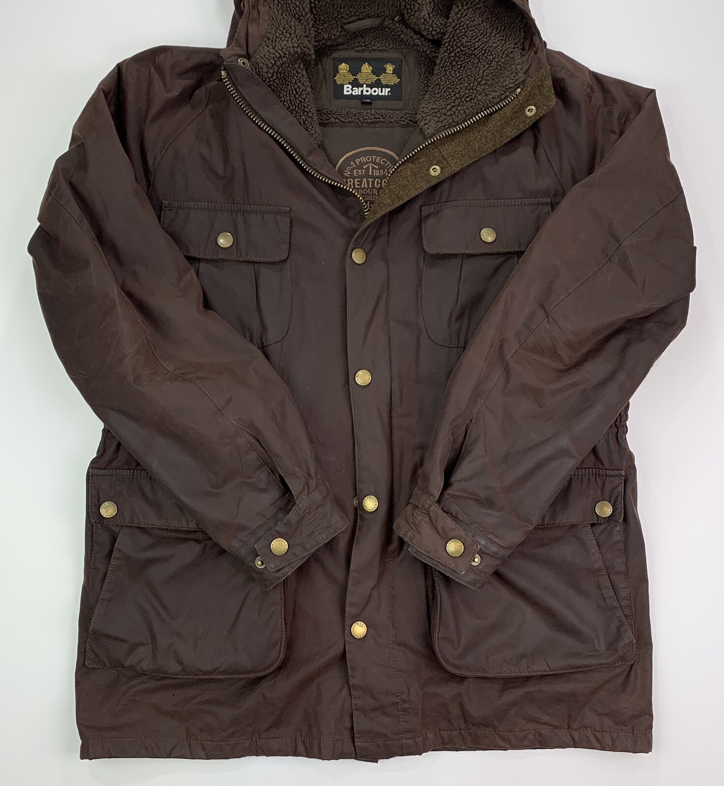 Brown Waxed Canvas Sherpa/Quilted Lined 