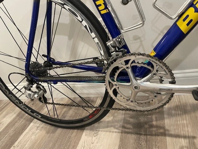 Bianchi Reparto Corsa 55 cm, bicicleta de equipo azul/amarillo, horquillas de aluminio/carbono Foto 2 de 3