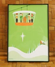 Shag Josh Agle Wonderful Winter Solstice Framed Art Print Card Pop Tiki