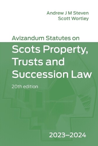 Andrew Steven S Avizandum Statutes on Scots Property, Trusts & Succe (Paperback)