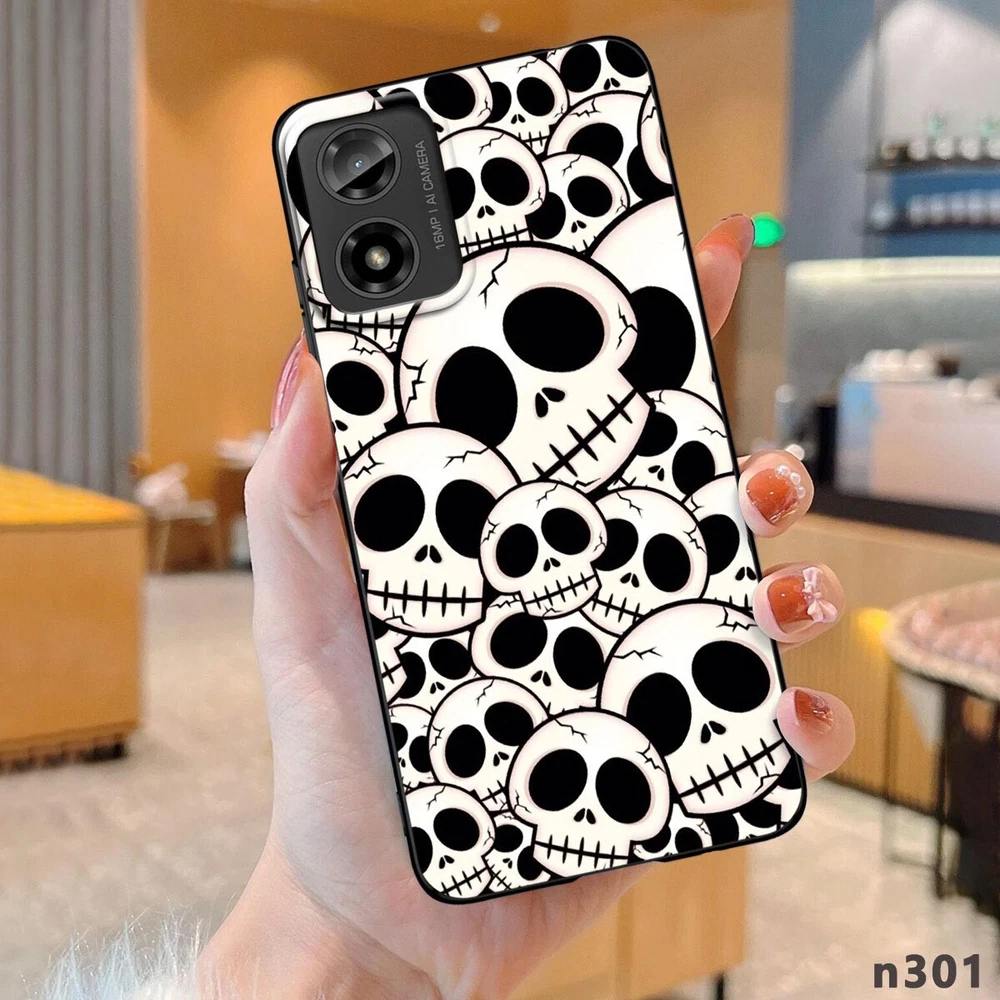 Skull Print Rubber Phone Case for Motorola Moto G Stylus G Power G Play  