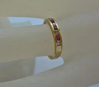 Rubinring Ring mit Rubin Brillant in aus 18kt 750 Gold Finger Damen Gr.52 - Bild 1 von 4