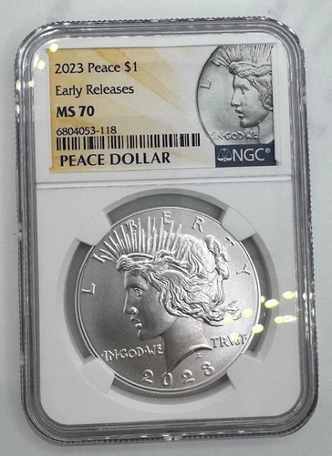 2023 $1 SILVER PEACE DOLLAR EARLY RELEASE NGC MS70