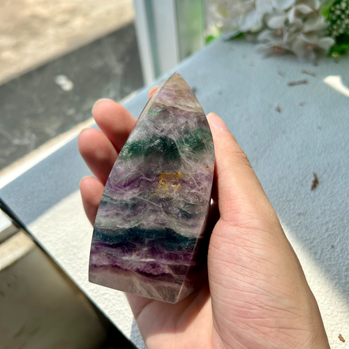 460Natural fluorite flame shape crystal Mineral specimen healing 4th - Bild 8 von 8